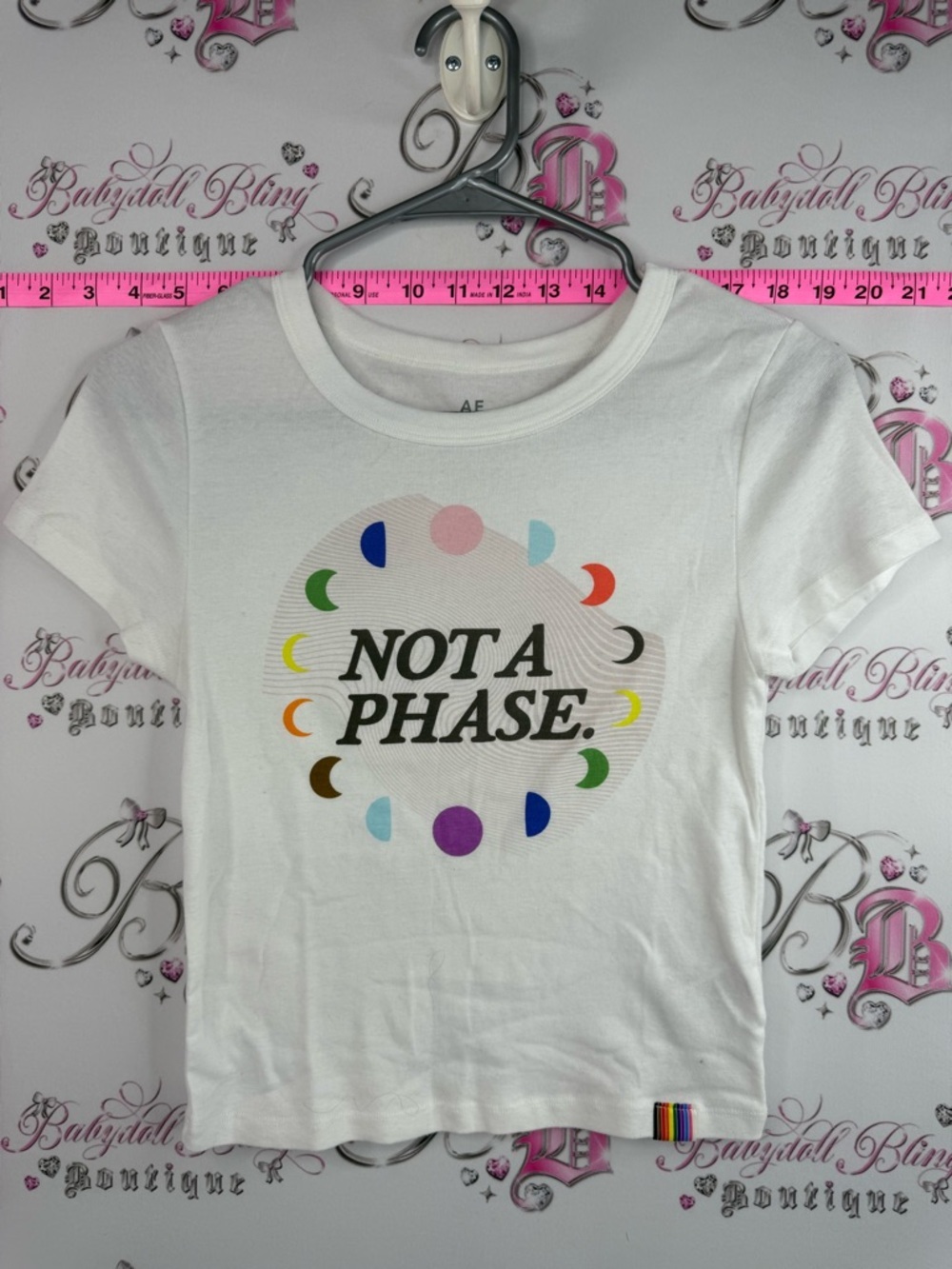 American Eagle Outfitters Olivia ponton pride Tee Multicolor Moon Phases Graphic